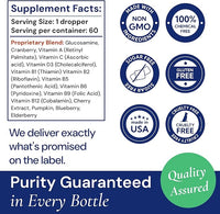 Advanced 15-in-1 Multivitamin for Dogs & Cats - Premium Liquid Supplement with Glucosamine, Vitamin B Complex and Cranberry for Joint, Digestive, Skin, Immune & UTI Support - 2.0 Fl Oz - Made in USA
