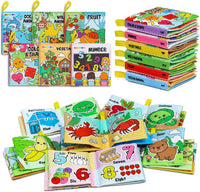 OKOOKO 6 Pack Soft Baby Book, Bath Toy, Soft Cloth Book