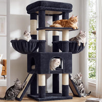 Globlazer Z78 Heavy Duty Cat Tree for 20lbs Large Adult Cats - Dark Grey / 54 inch