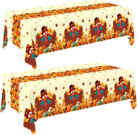 Gatherfun Football Party Decorations Disposable Tablecloth Plastic - Fall Turkey