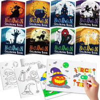 Garma 24-pack mini Halloween coloring books for kids with ghost and pumpkin designs