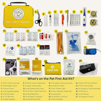 Pet First Aid Kit for Dogs & Cats – 27 Key Items Emergency Kit with Mini Pouch for Boating, Sailing, Home, Office, Travel, Vacations & Outdoor Adventures