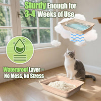 Disposable Litter Box for Cats Large: 2/4/6/8-Pack 17.5X 13.5in - 2 Packs - image 3