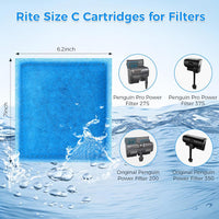 Aquarium Filter Replacement Cartridge - Rite-Size C / Size C-6pcs - image 2