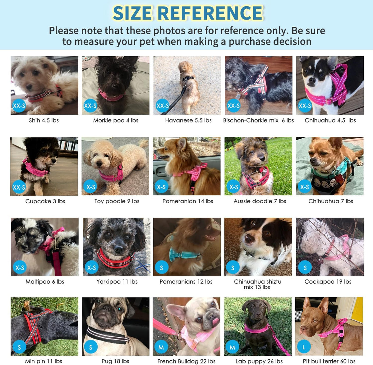 Lukovee Small Dog Harness and Leash Set, No Pull Soft Padded, XS - Fuchsia - with Stripe / XS ( Chest 14'' ~ 18'') - image 4