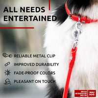 WAUDOG Rolled Leather Dog Leash 4Ft * 0.3 in for Small Medium - Red / 4Ft * 0.5 in - image 4