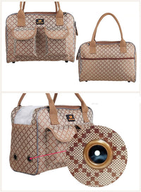 Hubulk Dog Carrier Bag Pet Tote Bag Doggie Handbag Cat Purse Puppy - 13.7"L x 7.0"W x 10.0"H / Khaki - image 3