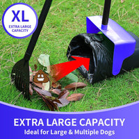 Pooper Scooper Large Swivel Bin & Rake with 160 Waste Bags - Blue（43“ Tall） - image 4