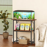 Snughome 10-20 Gallon Fish Tank Stand - Rustic Brown / 30 Gal-2 Tier - image 2