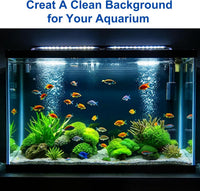 ELEBOX Aquarium Background Blue Black Fish Tank Background Wallpaper - 11.8" H x32.3" L - image 2