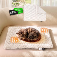 Mora Pets Self Warming Cat Bed Self Heating Cat Pad Pet Mat Indoor - Beige / X-Small