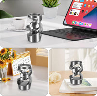 DOLASEV kinetic spinning desk toy in CNC machined metal, rose gold - view 16