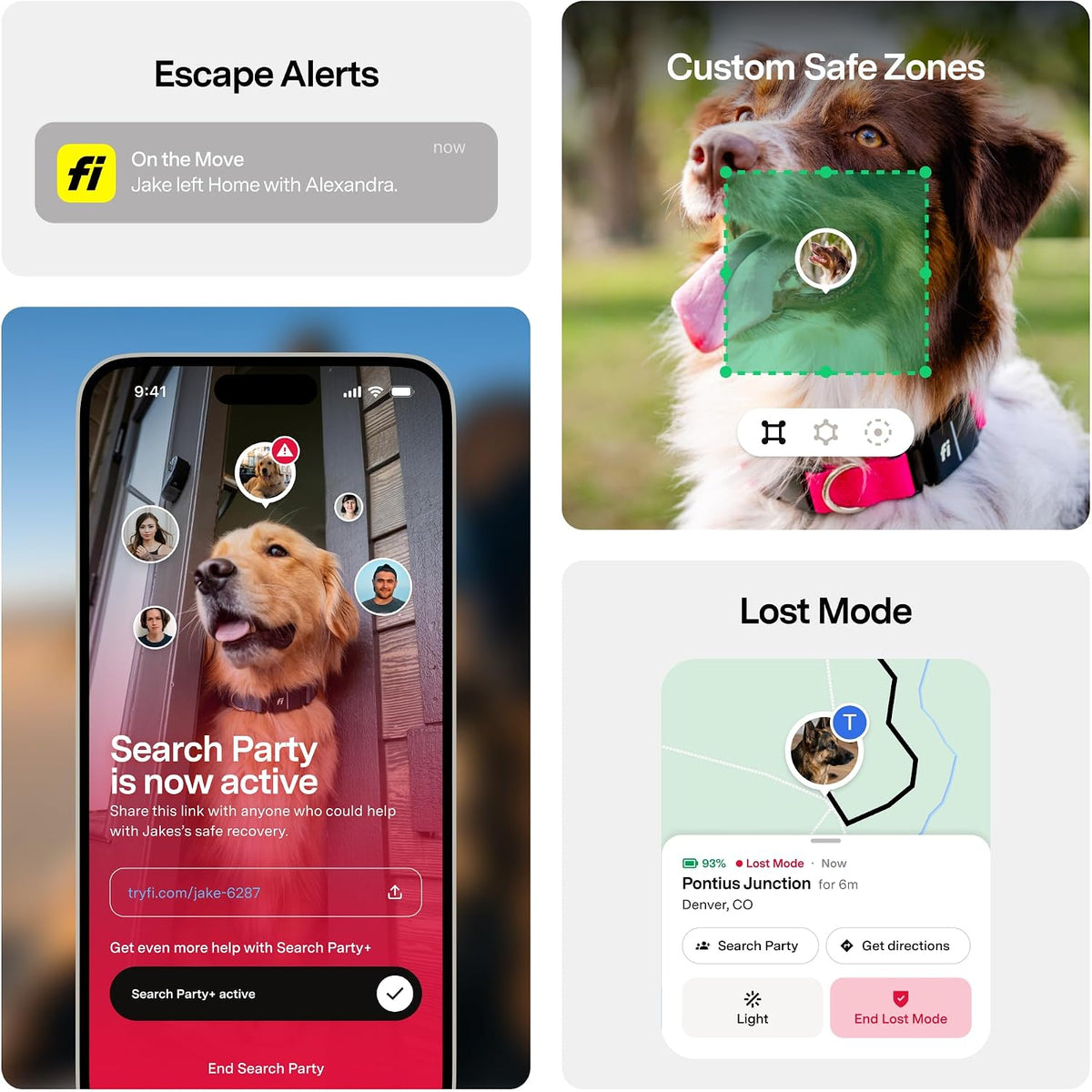 Fi Series 3+ GPS Dog Collar & Tracker, Membership Required - Gray / Large - image 2