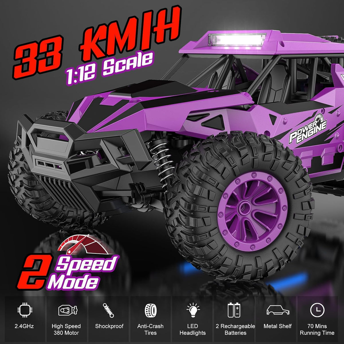 BLUEJAY Remote Control Car - Purple - image 2