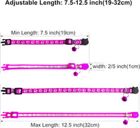 2 Pack Breakaway Cat Collars with Bells - Rose - image 2