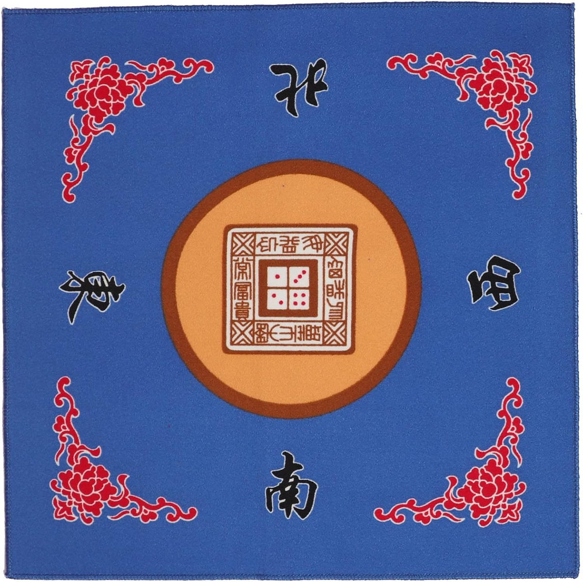 Mahjong Mat with 3 Dice & Carrying Bag - Blue - image 2