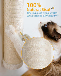 68" Wall Mounted Cat Scratcher - Beige - 1Pc - image 3