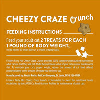 Purina Friskies Cat Treats, Party Mix Cheezy Craze Crunch - (Pack of 6) 6 oz. Pouches
