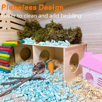 Wooden Hamsters 2-Chamber Hideout-Tunnel Multi Chamber Exploring Toy - L - image 3