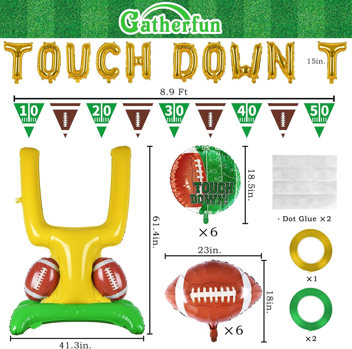 Football Party Supplies Kit - A 1set - image 2