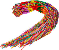 Resinta 100 Pieces Handmade Braided Bracelets Assorted Colors - color A