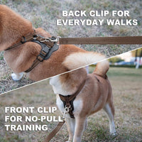 Plutus Pet No Pull Dog Harness with Leather Accents - M / Chocolate - image 3