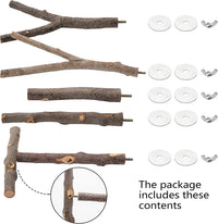 5PCS Natural Wood Bird Perches for Parrot - image 2