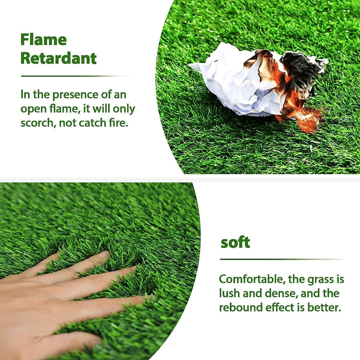 30 x 20 inches 2 Pack Fake Grass Pee for Dogs Artificial Grass Rug - 51 x 31.5 Inch (Pack of 1) - image 3