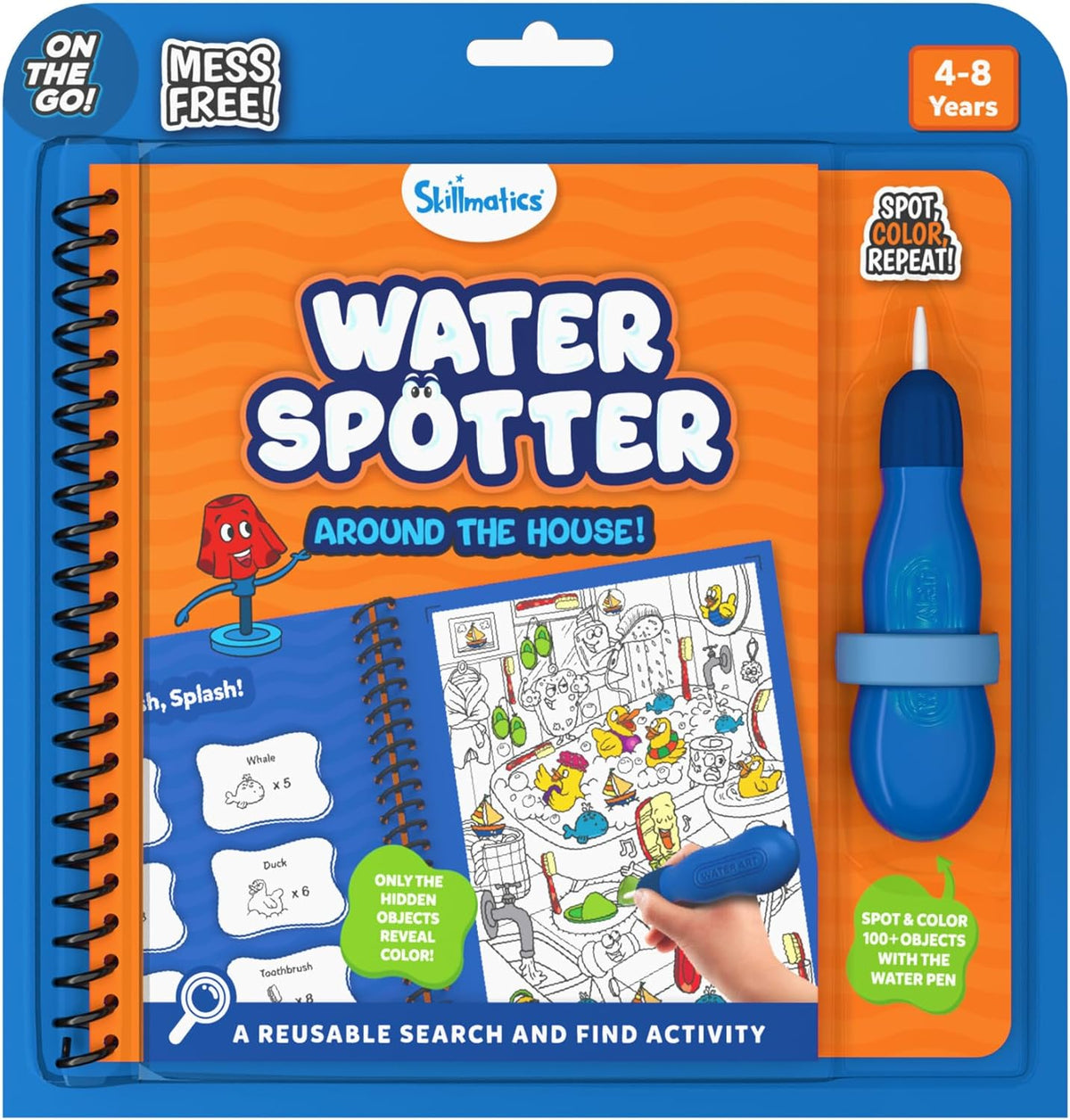 Skillmatics Water Spotter Animals, Activity Book - Around the House