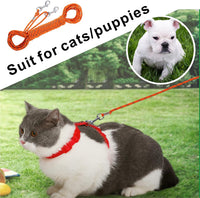Reflective Cat Leash 50FT Cat Cable Out Escape Proof Walking Leads - 30FT / Orange - image 4