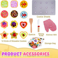 Slice and Bake Wooden Cookie Play Food Set for Kids Kitchen - Cookie A - image 4