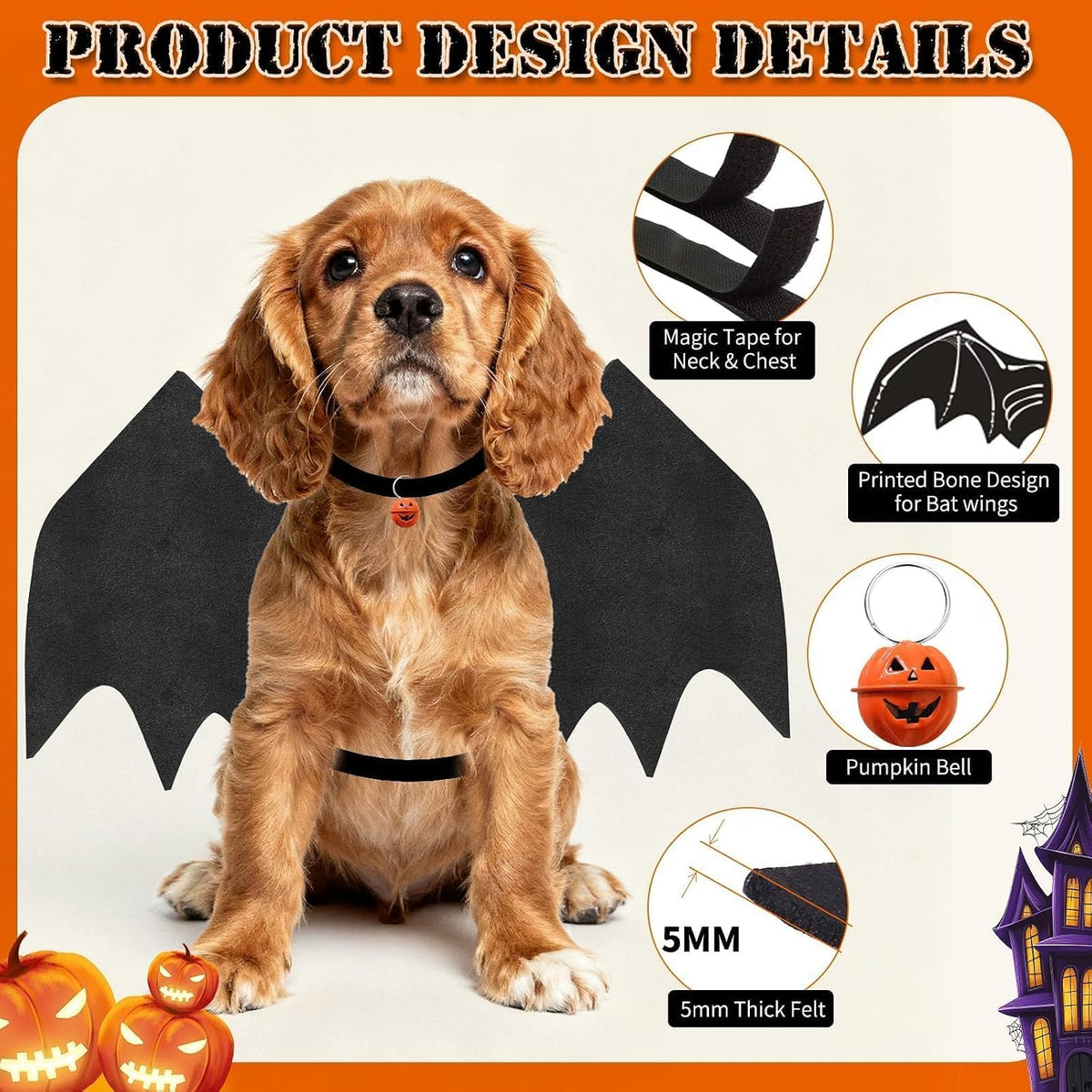 Olanrun Large Dog Halloween Costumes - Medium - image 3