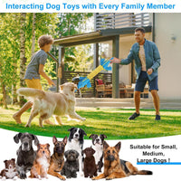 Squeaky Dog Toys for Large Dogs, Tough Tug of War Puppy Toy - Blue Yellow / Alligator - image 4