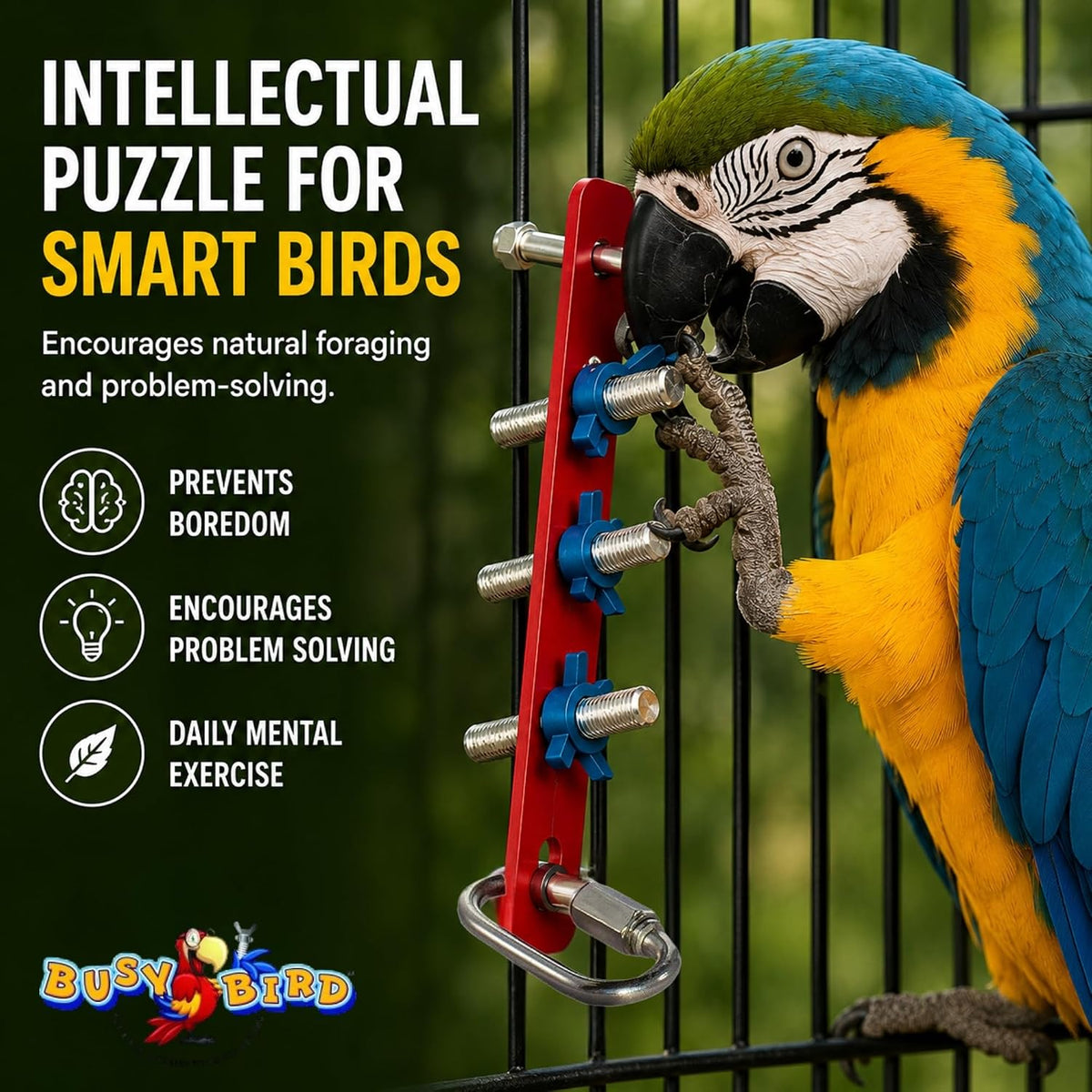 Bird Toys for Large Birds Stainless Steel Bird Toy with Traveling - Strip - image 2