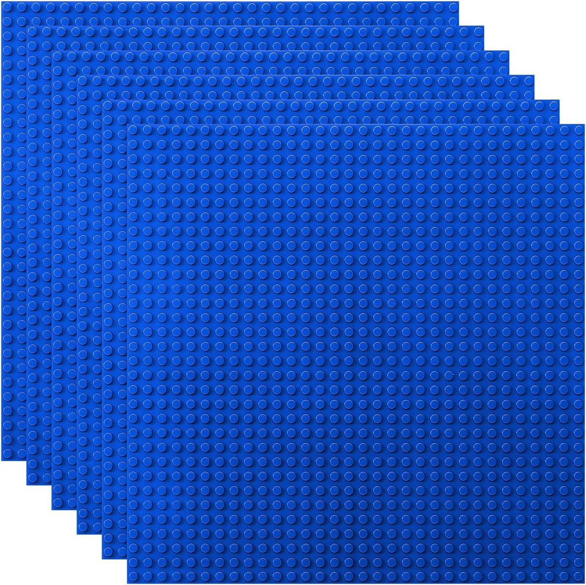 Lekebaby 6 Pack Classic Baseplates 10" x 10" - Blue / 6 Pack