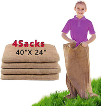6 Pack Burlap Potato Sack Race Bags - 4 Count (Pack of 1)