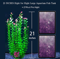 2 pcs Aquarium Decor Plants 21 Inches Extra Large Artificial Plastic - image 2