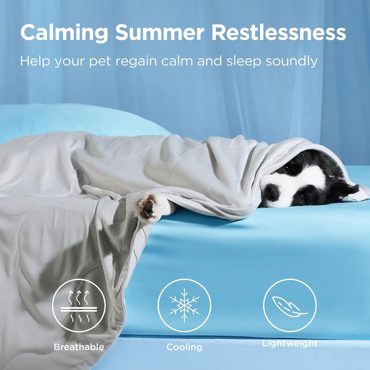 Bedsure Breathable Lightweight Cooling Blanket for Small Dogs - XL(50x60") / Pearl Grey - image 2