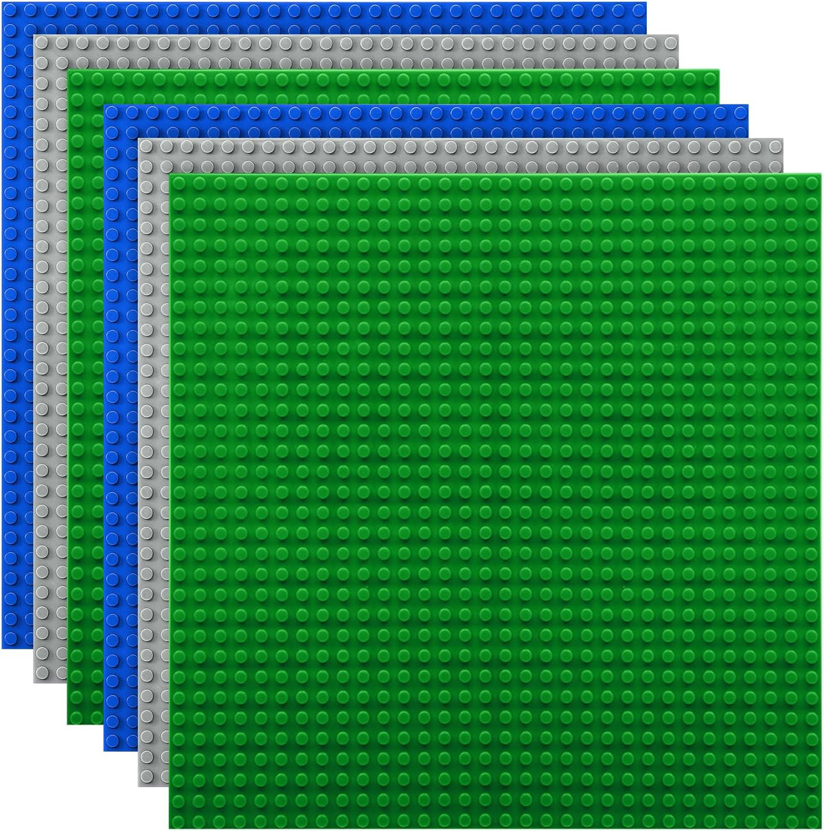 Lekebaby 6 Pack Classic Baseplates 10" x 10" - A-multicolored / 6 Pack