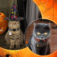 8 Pcs Halloween Cat Collars Breakaway with Bell - Ghost - image 4