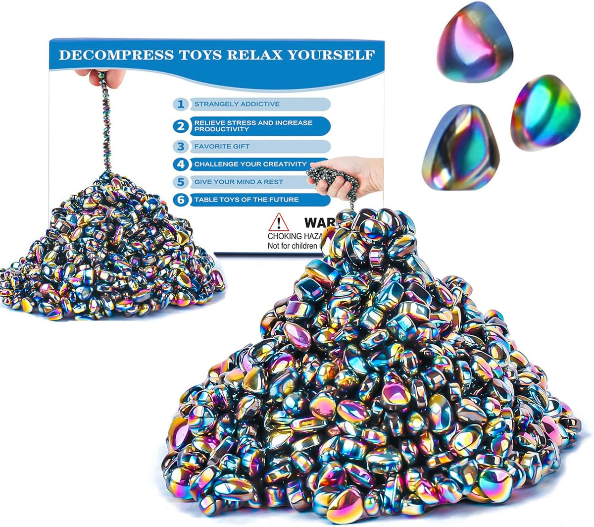550 PCS Colorful Desk Fidget Toy - 1100pcs Colorful