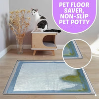 TidyFriend Dog Pee Pad Holder Tray Fits for 30” x 36” Pee Pads with Corner Lock Holes, Raised Edges, Non-Spill, Easy to Clean Silicone Dog Potty Tray Holder, for Indoor Floor Protection (Light Grey)