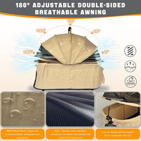 Pet Stroller for Small & Medium Dogs Cats up to 55 lbs 4-in-1 Foldable Travel Pet Stroller with Detachable Carrier Lightweight All-Terrain Spring Damping,Car Seat,Sun Canopy,Khaki