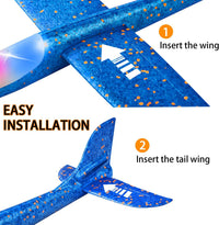 2 Pack LED Light Airplane - Yellow and Blue - image 2