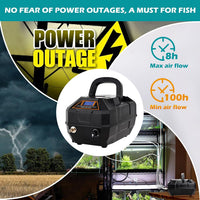 hygger Rechargeable Aquarium Pond Air Pump - 238GPH(15L/Min) - image 4
