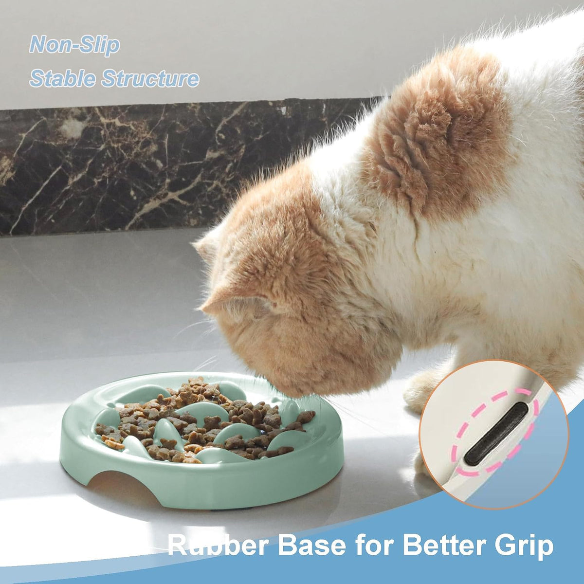 Slow Feeder Bowl for Cats and Small Dogs - Green - image 4