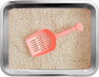 Kichwit Large Stainless Steel Cat Litter Box with High Sides, Metal Litter Pan for Cat, Non Stick Smooth Surface, Easy to Clean (17.5" L x 13.5" W x 7.9" H)