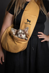 Noah & Paw Dog Sling Carrier for Small Dogs 5-18lb - Beige (Leather) / 15.0"L x 6.0"W x 5.5"H - image 2