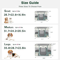 Love's cabin Pet Puppy Dog Playpen, Medium Dog Tent Crates Cage Indoor/Outdoor, Portable Exercise Playpen for Cat, Foldable Pop Up Dog Kennel Playpen with Carring Case (M, Gray Green)