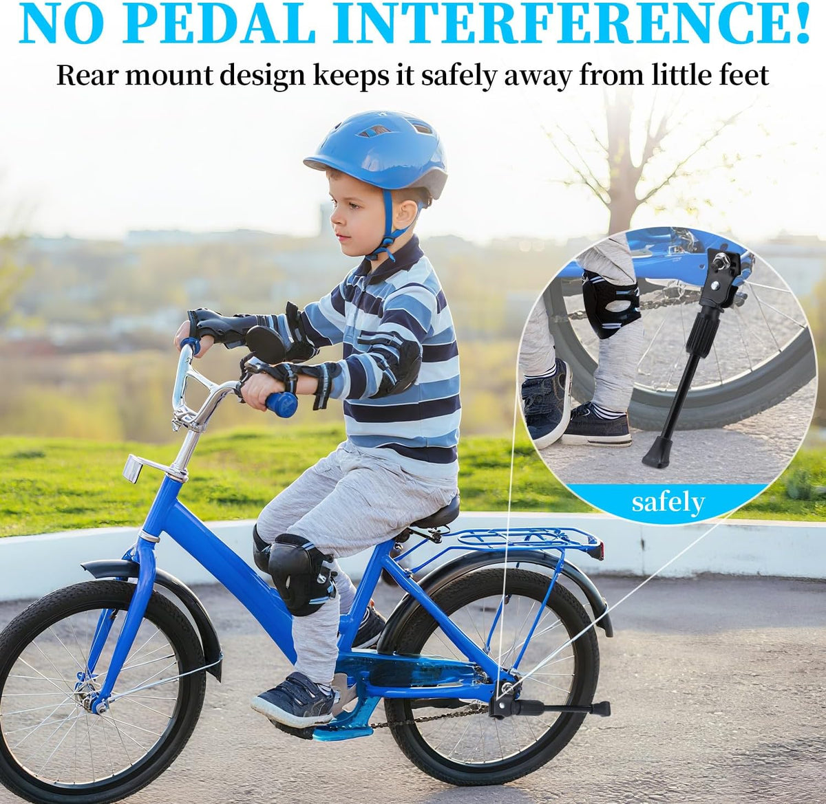 Kids Bike Kickstand Fits 12 14 16 18 20 Inch Bicycles - Black / For 14 inch wheel - image 3